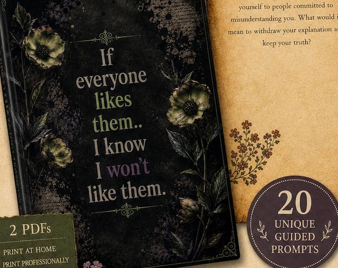 Dark Feminine Guided Journal Digital Download