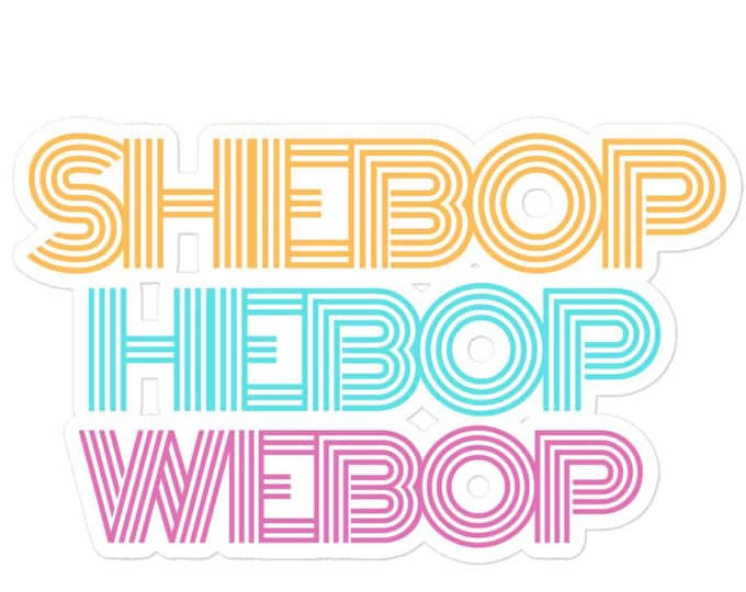 Sticker - 3 Sizes, 80s Music Sticker, 80s Music Gift, Music Lyrics Sticker, WFH Sticker, Tumbler Sticker, Guitar Sticker, Laptop Sticker