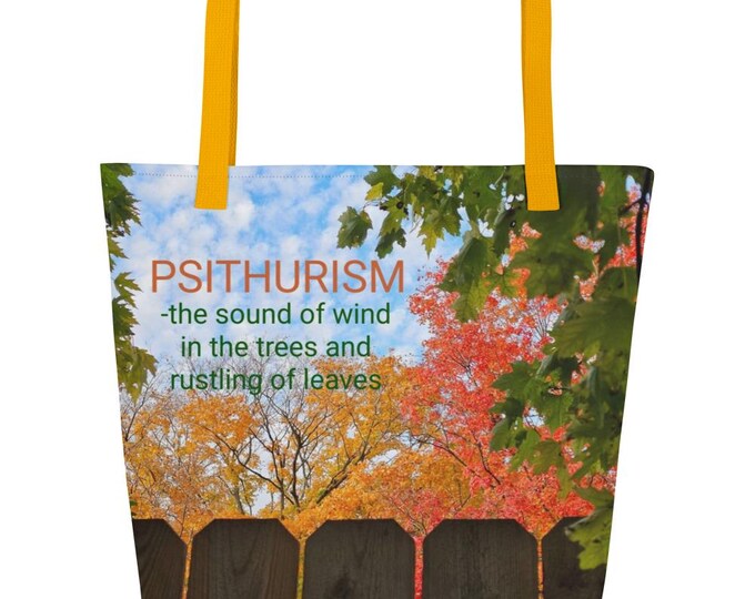 Autumn Leaves Tote Bag, Fall Trees Nature Canvas Bag, Eco-Friendly Reusable Shopping Bag, Autumn Gift for Her, Fall Foliage Market Tote