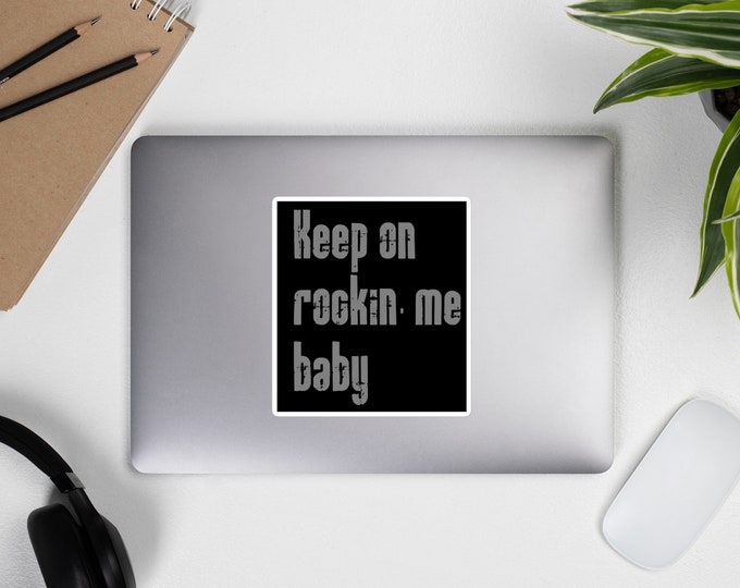 Vinyl Sticker - 3 Sizes, Music Lyrics Sticker, 70s Music Sticker, Laptop Sticker, Cell Phone Sticker, Guitar Sticker, Tumbler Sticker
