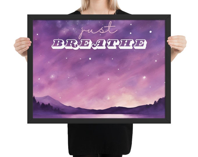 18 x 24 Framed poster, Meditation Gift, Relaxation Gift, Yoga Gift, Meditation Home Decor, Relaxation Home Decor, Yoga Home Decor