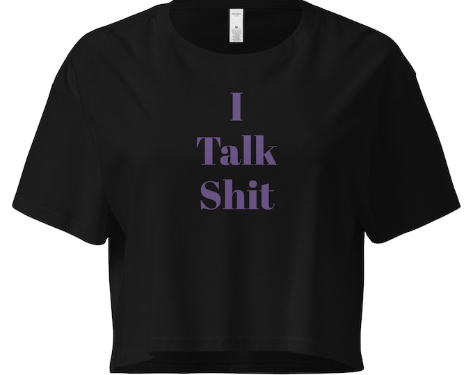 Women’s Crop Top with Angsty Quote in Sizes XS-XL