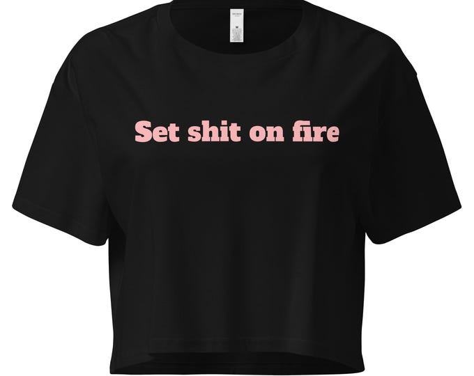 Women’s Crop Top with Quote in Sizes XS-XL