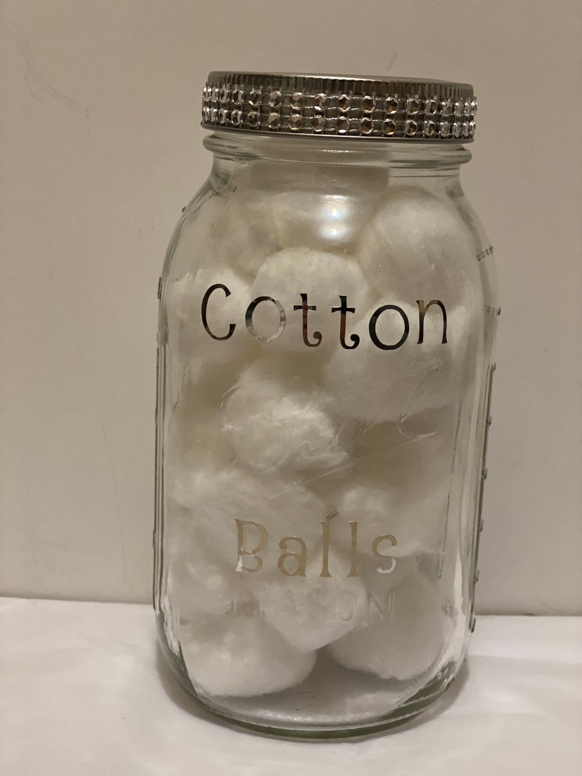 Large Cotton Ball Jar Etsy