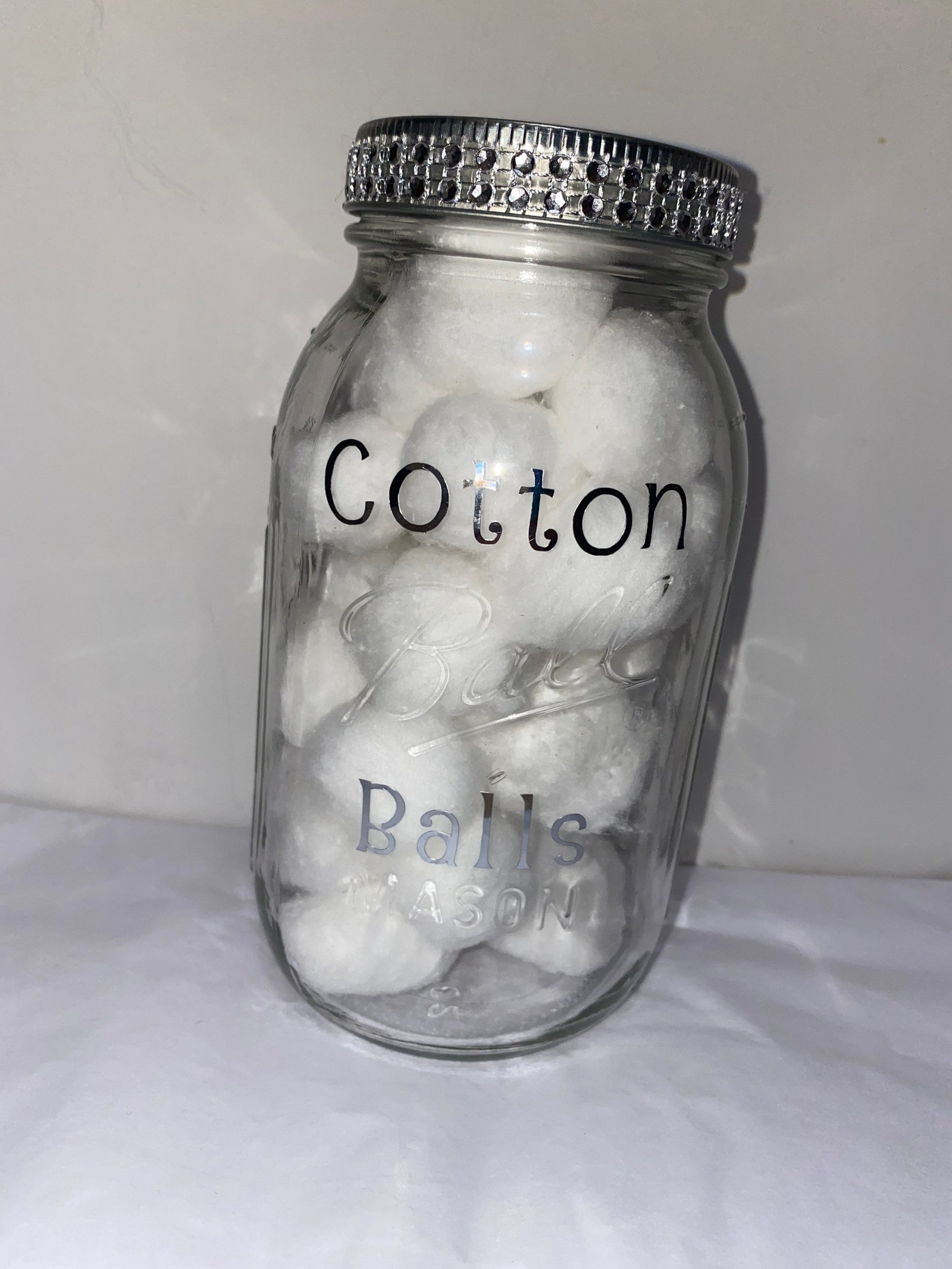 Large Cotton Ball Jar Etsy