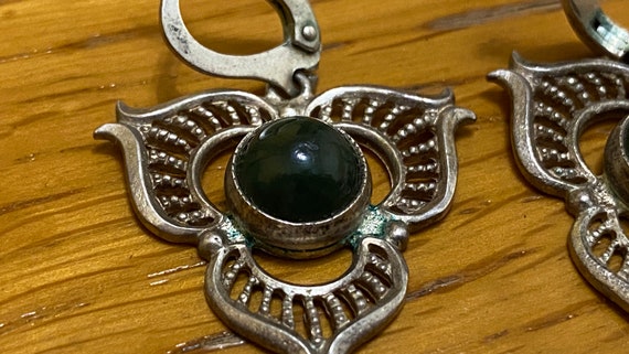 Vintage Beatiful Small Earrings Silver 925 USSR, … - image 7
