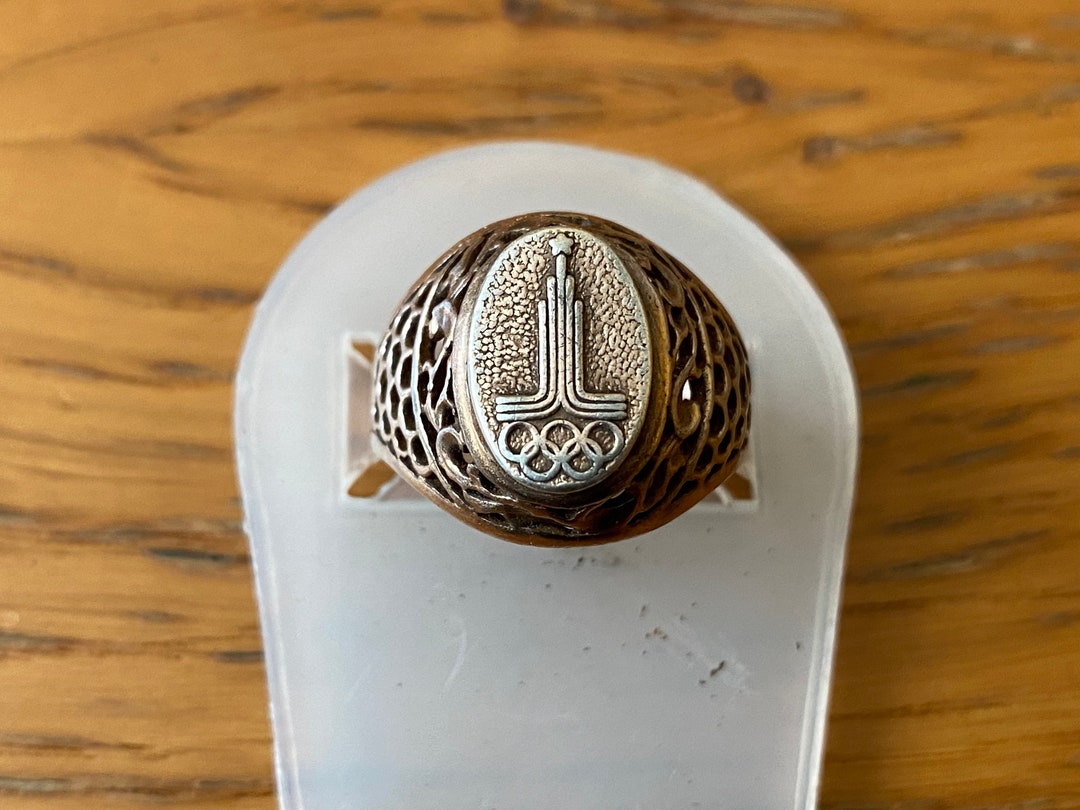 Vintage USSR Silver Ring Olympic Game 875, Size 8 (18.30 Mm) + Video - Etsy