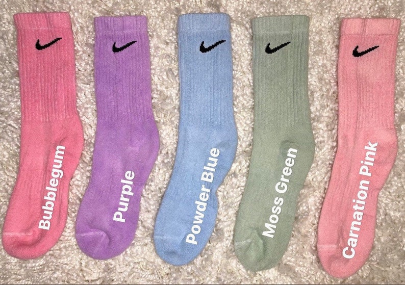 colored nike socks pastel