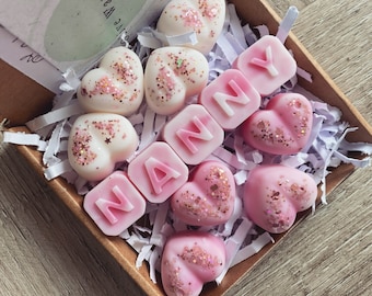 Mummy/ Nanny / Aunty Wax Melt Heart Gift Box, Birthday, Gift for Her, Mother’s Day, Thank you Gift, Christmas, Valentines Day