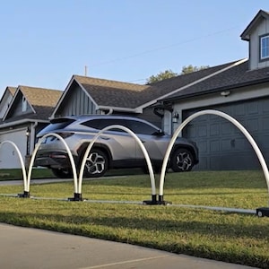 Folding Arch Bases for Simple LED Light Display Storage