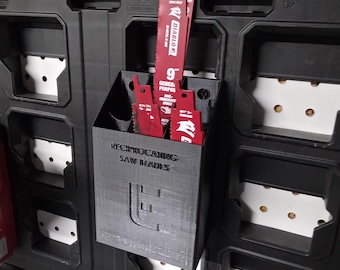 Milwaukee Packout Reciprocating Saw Blade Holder Tool Storage Organizer 3D printed