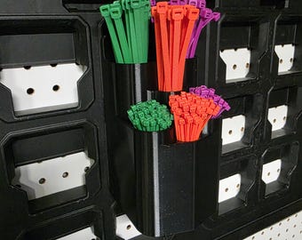 Milwaukee Packout Wall Zip Tie Holder 3D Printed Cable Tie Organizer Storage Rack