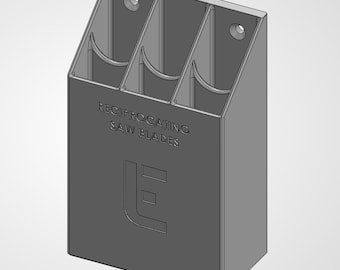 Wall Mounted Reciprocating Saw Blade Holder Storage