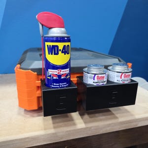 Klein MODbox Rail Can Holder Spray Paint WD-40 PVC Cement Organizer 3D Printed