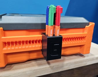 Marker Holder for Klein MODBox Rail – Holds 4 Klein Skribes Markers
