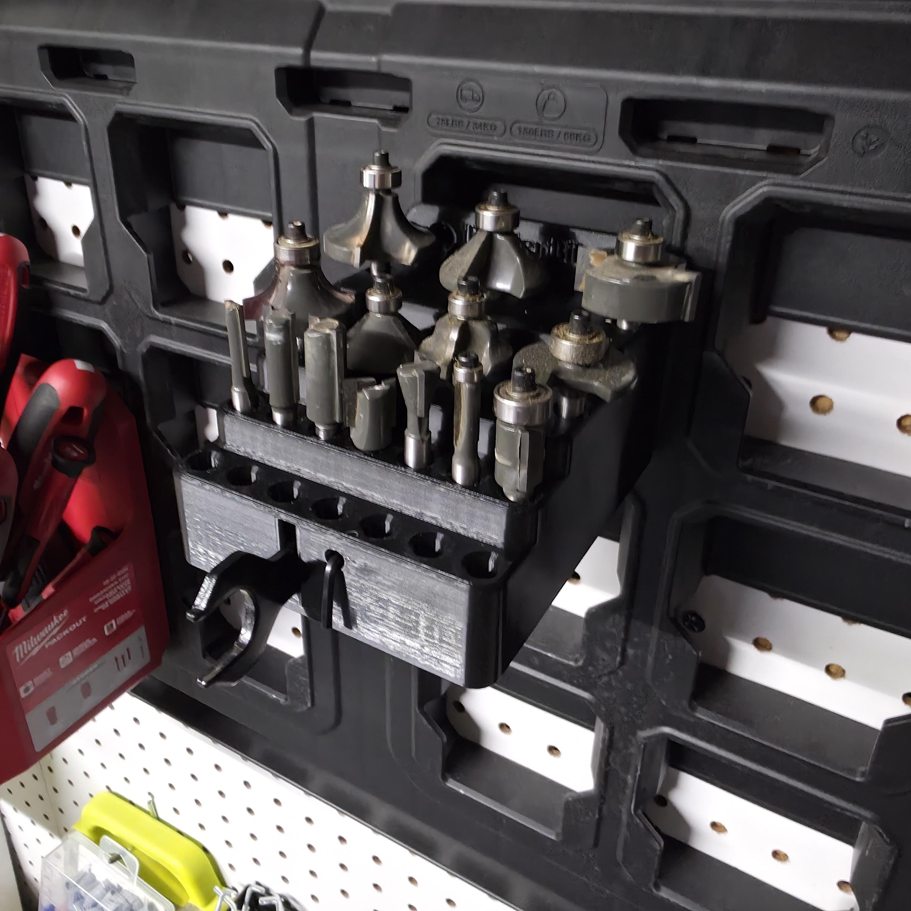 Modular Router Bit Holder Router Bit Holder Packout Wall Mount Tool Organizer Storage Rack– 1/4 ...