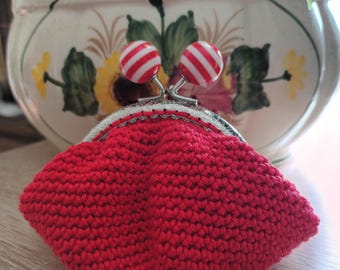 Crocheted coin purse
