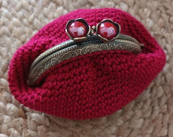 Crocheted coin purse