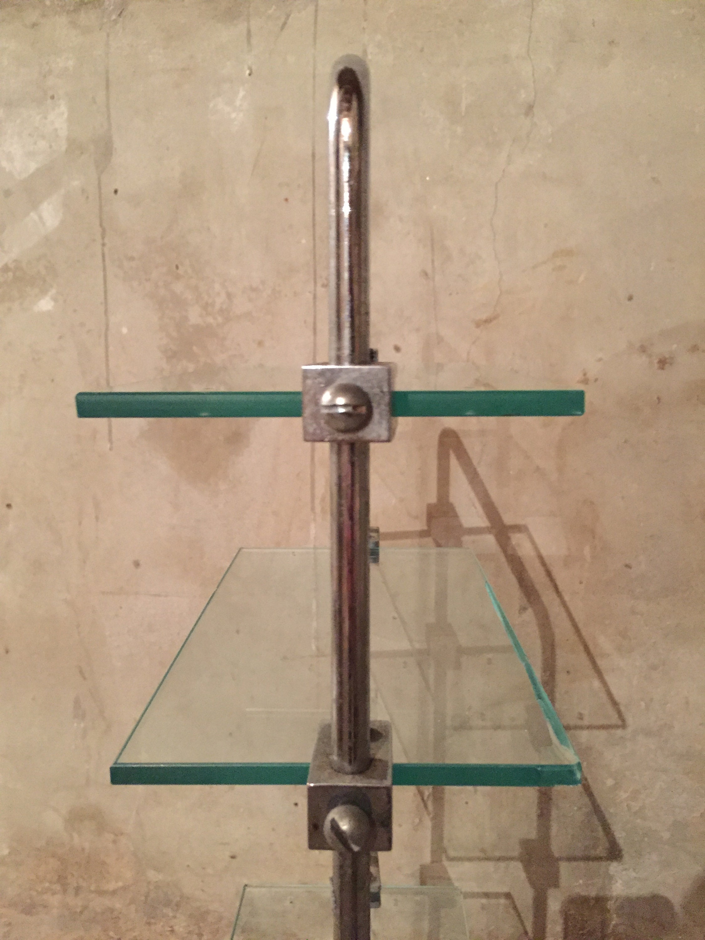 Vintage Floating Glass Shelving Adjustable Metal Pastry & Etsy