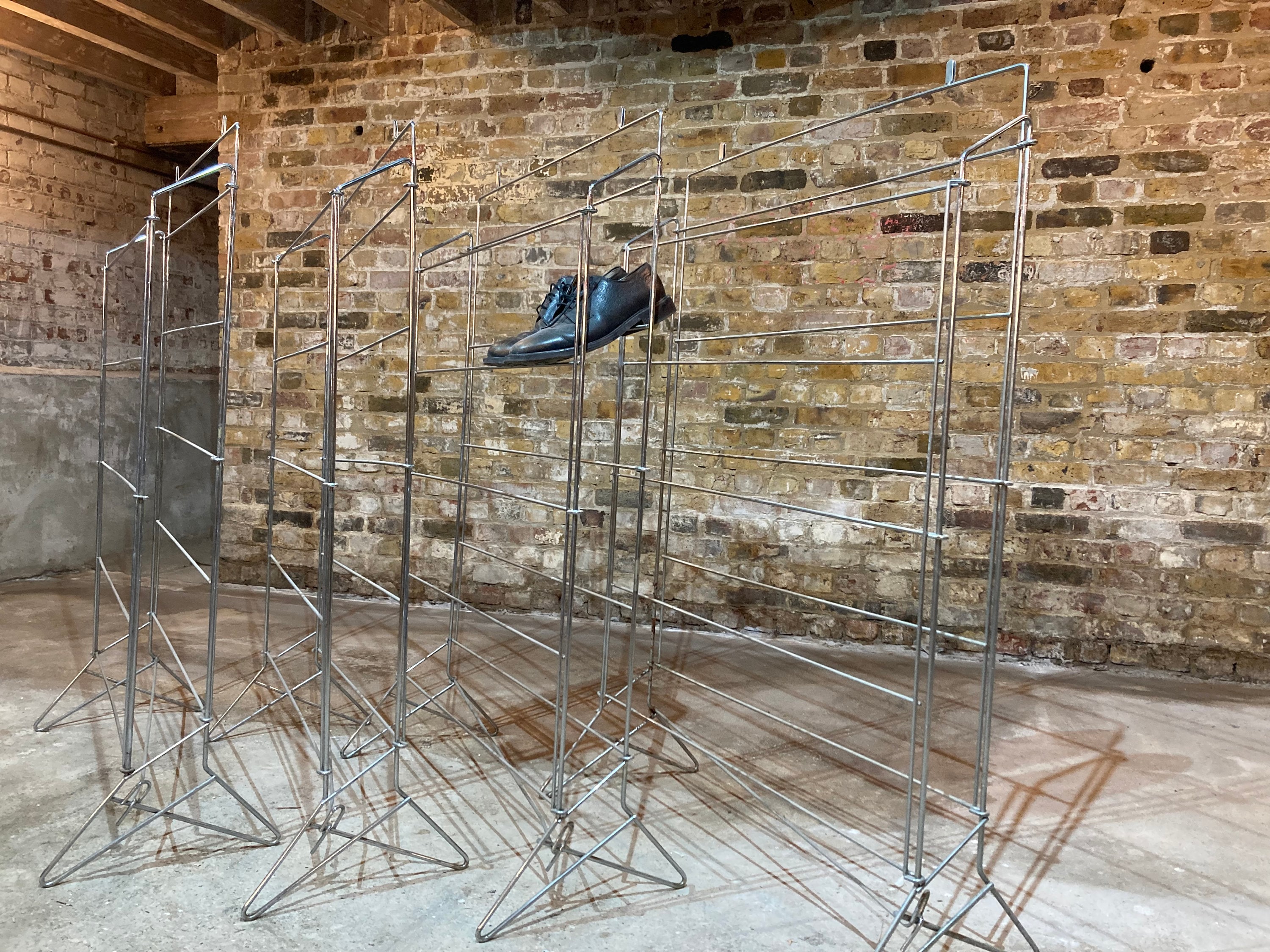 4 Vintage Metal Collapsable Shoe Racks Delivery Depending on Shipping ...