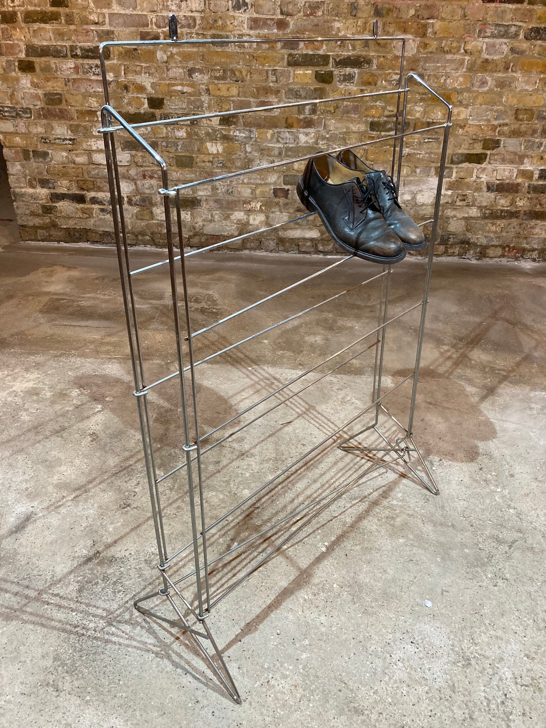 4 Vintage Metal Collapsable Shoe Racks Delivery Depending on Shipping ...