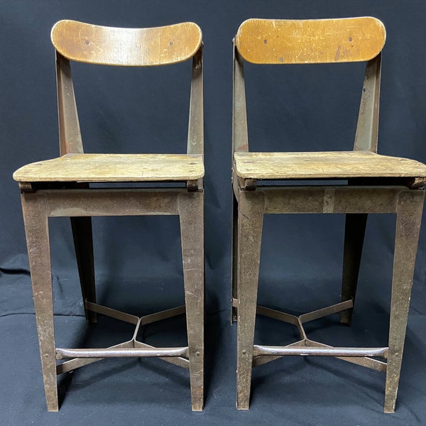 1920's  Industrial Design Drafting / Machinists  Stools * Collection only or insured shipping paid by buyer *