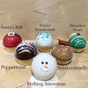 3 inch Individual Hot Cocoa Bombs, Christmas Hot Chocolate Bombs, Large Cocoa Bombs, Stocking Stuffers, Cheap Holiday Gifts,