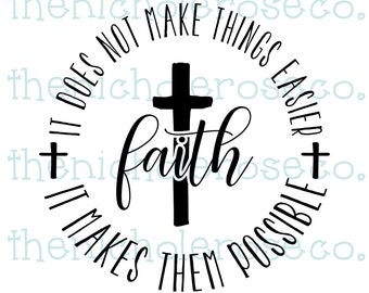 Faith makes it possible, Luke 1:37 cut file, Faith makes it possible cut file, Faith makes it possible svg, Digital Download, Faith