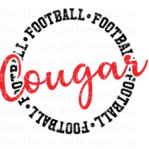 Cougars football svg, Cougars svg, Football svg, Football png, Cougars football png, Spirit shirt svg, school svg