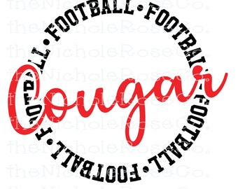 Cougars football svg, Cougars svg, Football svg, Football png, Cougars football png, Spirit shirt svg, school svg