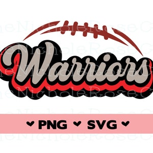 Warrior football, Warrior football svg, Warrior spirit shirt, Football mom, Football mom svg, Spirit shirt svg, Spirit shirt, Warrior, retro