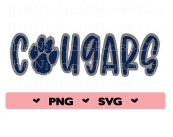 Cougars, Cougars paw, Spirit shirt, Cougars spirit shirt, Cougars paw svg, Cougars paw png, Cougars png, Cougars svg, Trendy svg