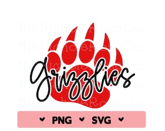 Grizzlies Svg, Grizzlies, Grizzlies png, Grizzlies Spirit shirt, Grizzlies paw, Spirit shirt png, Football mom, Football shirt, Trendy, paw