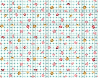 Sweet Acres Floral Gingham "Aruba" by the Yard by Beverly McCullough for Riley Blake Designs
