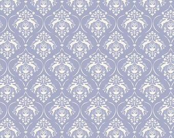Springtime Damask Lilac Fabric by My Mind's Eye, 100% Cotton Quilt Yardage