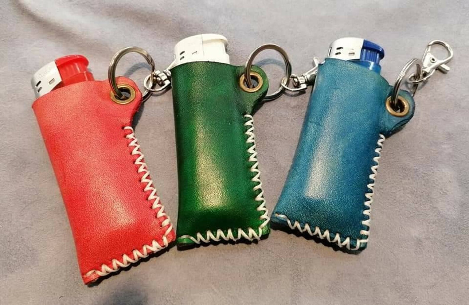 Keyring Leather lighter holder Etsy