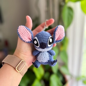 Crochet Stitch Keychain – Handmade Amigurumi Keyring | Cute Disney-Inspired Gift