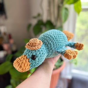 Handmade Plush Platypus – Super Soft Crochet Stuffed Animal – Kawaii Animal Plush Toy – Unique Gift for Kids or Animal Lovers