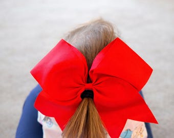 Oversized Boutique Hair Bow – 8 Inch Girls School & Cheer Bow