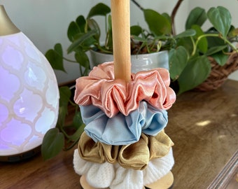 Rustic Scrunchie Holder: Handmade Hair Tie Organizer