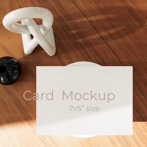 7x5 Modern Card Mockup Branding card Mockup Stationery Card Mockup Poster Mockup Greeting Card flatlay Card Mockup Styled Card Mockup