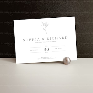 Maqueta de invitación de boda moderna y elegante Maqueta de tarjeta 5x7 Maqueta de tarjeta de felicitación Maqueta de tarjeta de papelería minimalista Maqueta de tarjeta de marca Maqueta 7x5