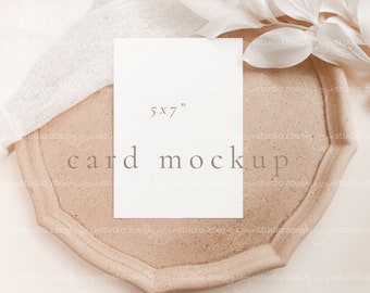 5x7 Card Mockup Minimalism Boho Card Mockup Holiday card mockup Wedding card Mockup Stationery Mockup Greeting Card Mockup Template