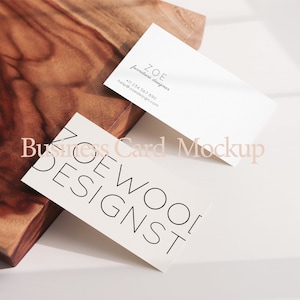 Visitenkarten Mockup, 3,5 x 2 Visitenkarte Mockup, Namenskarte Mockup, Branding Mockup, Design Branding Mockup, Flatlay Karten Mockup Bild 1