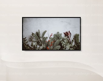 Frame TV wall art  Mockup Minimalism Tv wall art Frame Mockup Horizontal art Mockup Frame TV Mockup TV Art Frame Mockup 16x9 Black Frame