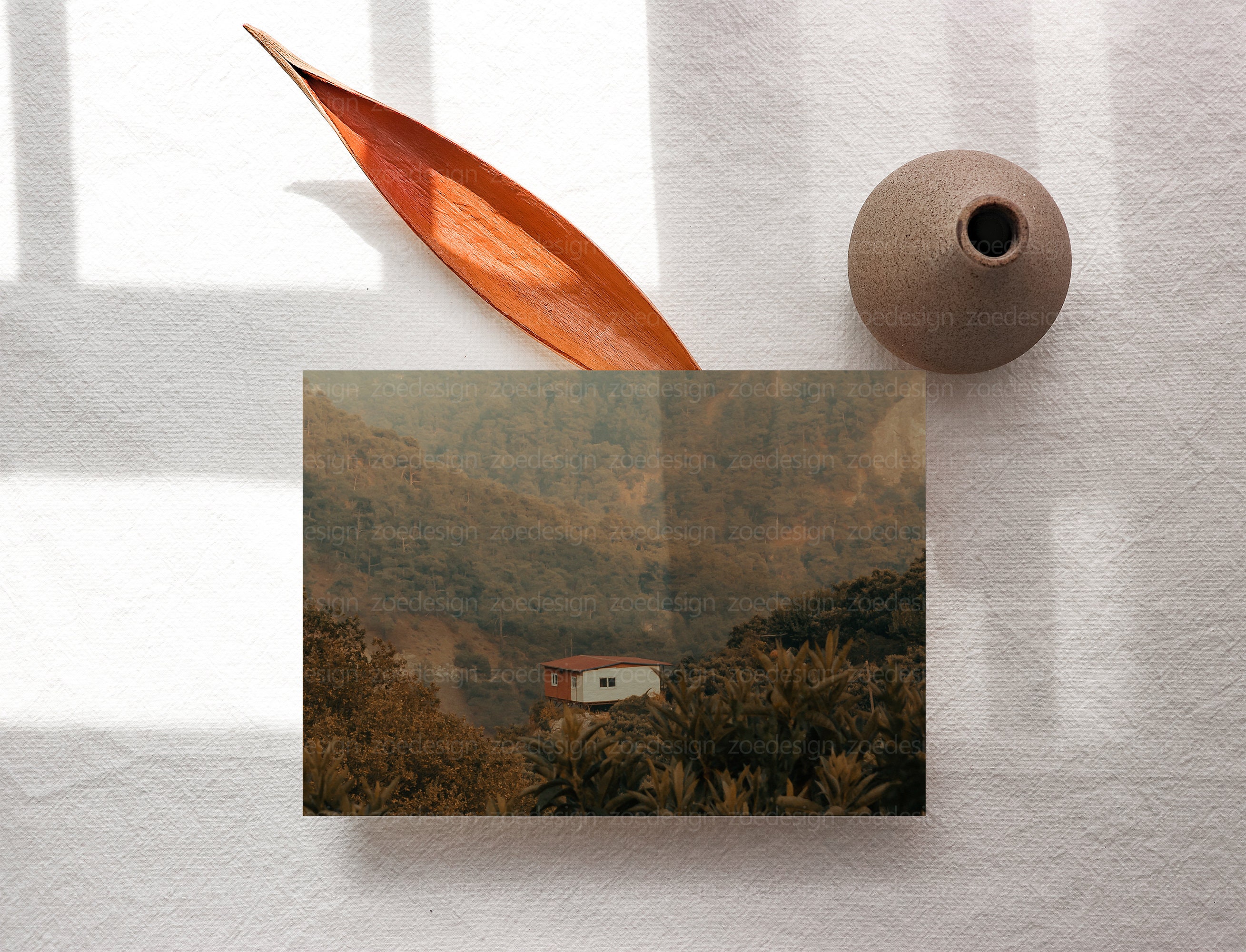 5x7 Card Mockup Boho Poster Mockup 5x7 Stationery Card
