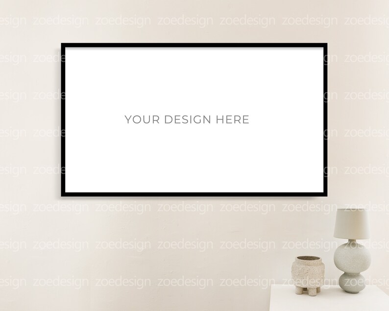 Frame TV Wall Art Mockup Minimalism Tv Wall Art Frame Mockup Etsy