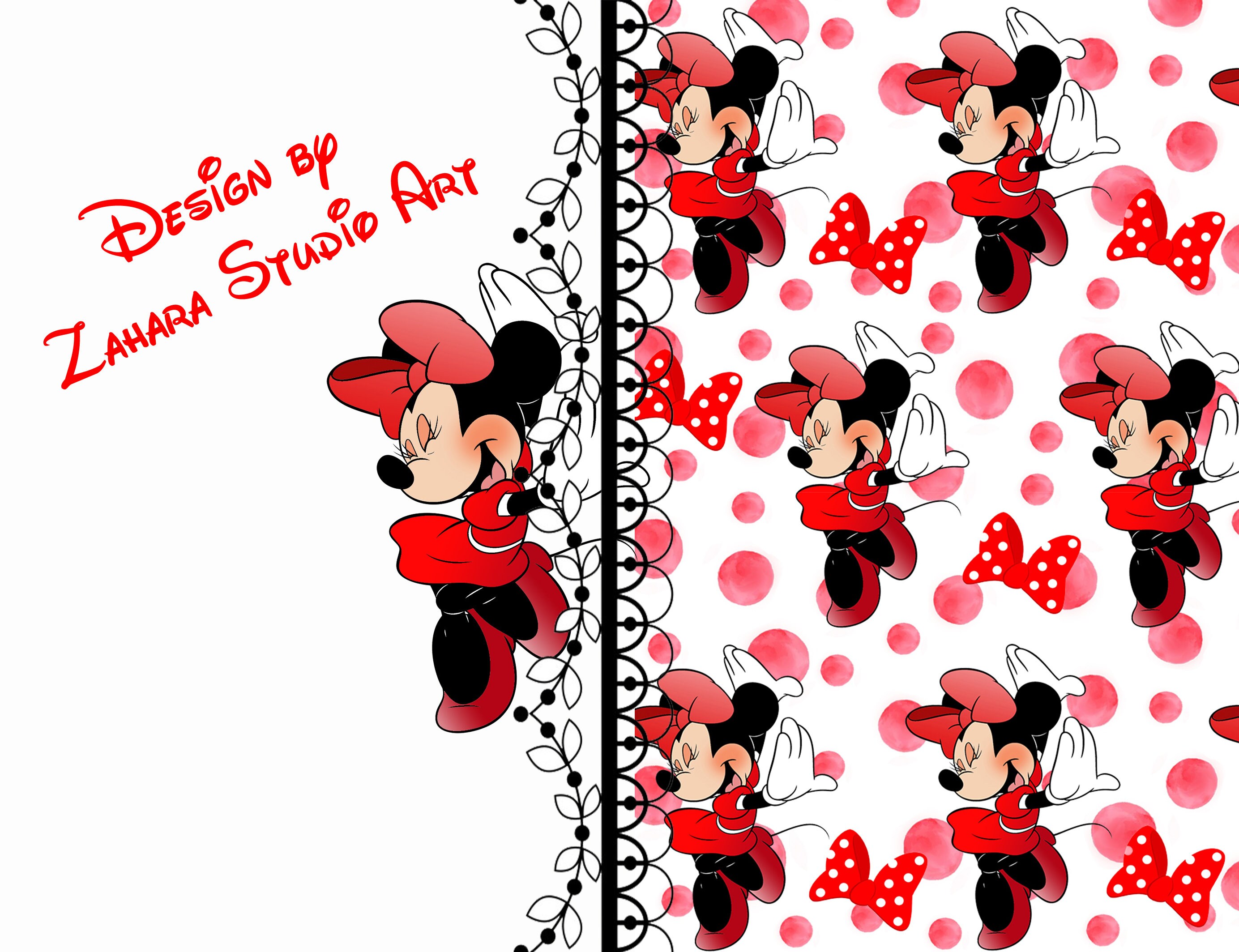 Minnie mouse pattern seamless character pattern minnie Etsy