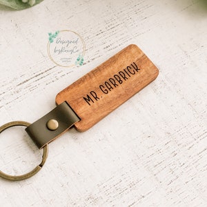 Personalized Teacher Keychain| Only the brave teach| Teacher Gift for Men| Teacher gift for him| Teacher Christmas gift