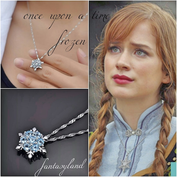 Elsa Pendant Frozen Once Upon a Time Anna Ice Snowflake Necklace